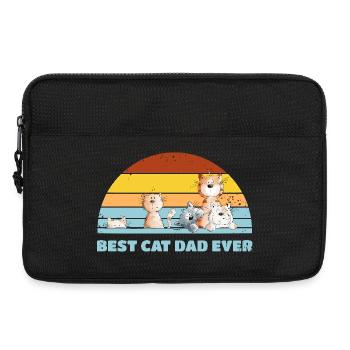 Best Cat Dad Cats Dad Vintage Cat Lover - Laptop bag 13" - black - Front