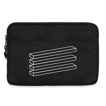 Optical Illusion Geometry Minimalist Puzzle - Laptop bag 13" - black - Front