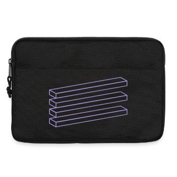 Optical Illusion Geometry Minimalist Puzzle - Laptop bag 13" - black - Front