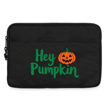 Hey Pumpkin Halloween-Spruch - Laptoptasche 13" - Schwarz - Vorne