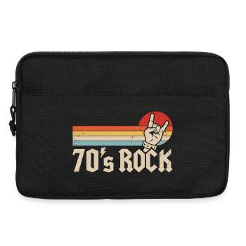 Musique rock des années 70 Fête à thème de groupe de métal des années 1970 - Sacoche pour ordinateur portable 13 pouces - noir - Devant