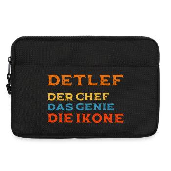 Detlef - Personalisiert Chef, Genie, Legende - Laptoptasche 13" - Schwarz - Vorne