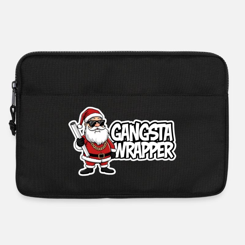 Gangsta Wrapper Santa Weihnachtsdesign - Laptoptasche 13" - Schwarz