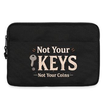 Not Your Keys – Bitcoin Wallet Spruch - Laptoptasche 13" - Schwarz - Vorne