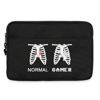 Gamer Anatomie Skelett 8bit - Laptoptasche 13" - Schwarz - Vorne