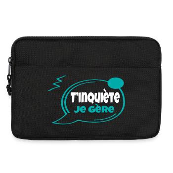 Keine Sorge, ich schaffe es - Laptoptasche 13" - Schwarz - Vorne