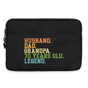 Ehemann Papa Opa 70 Jahre alte Legende - Laptoptasche 13" - Schwarz - Vorne
