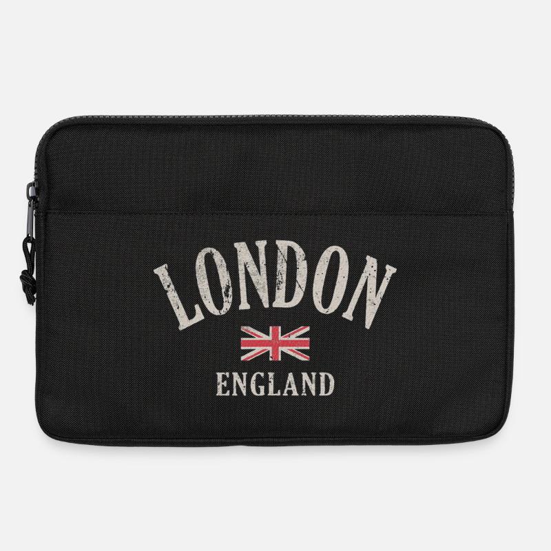 Vintage London Union Jack - Laptoptasche 13" - Schwarz