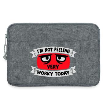 I'm Not Feeling Very Worky Today Faul Arbeit Humor - Laptop bag 13" - heather grey - Front