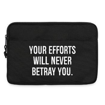 your efforts will never betray you funny - Laptoptasche 13" - Schwarz - Vorne
