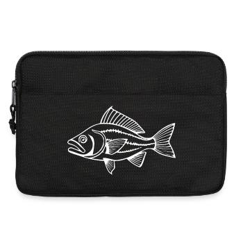 Fish Angler T-shirt Cadeau Angler - Sacoche pour ordinateur portable 13 pouces - noir - Devant