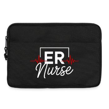 ER Nurse Heart Rate Graph - Laptop bag 13" - black - Front