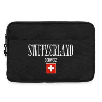 Schweizer Herkunft, ich liebe die Schweiz - Laptoptasche 13" - Schwarz - Vorne