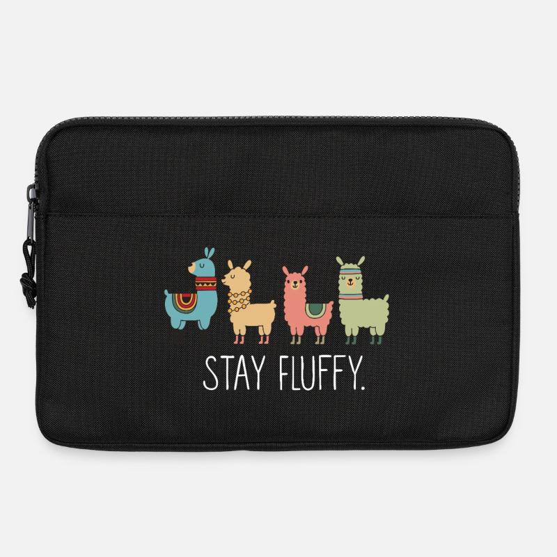 Stay Fluffy Alpaka Illustration - Laptoptasche 13" - Schwarz