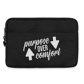 Purpose Over Comfort Motivation Mindset Wachstum - Laptoptasche 13" - Schwarz - Vorne