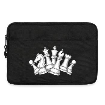 Schach Chaos – Dynamik auf dem Brett - Laptoptasche 13" - Schwarz - Vorne