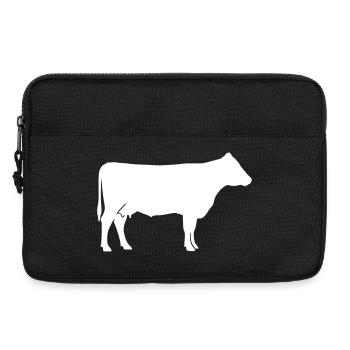 Cow Silhouette Farm Clean Vector - Laptop bag 13" - black - Front