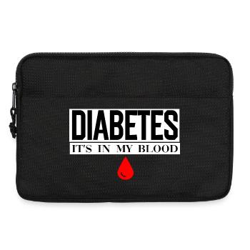 Diabetes It's in My Blood Emblem - Laptop bag 13" - black - Front