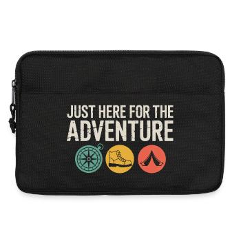 Abenteuer-Icons: Kompass-Stiefelzelt - Laptoptasche 13" - Schwarz - Vorne