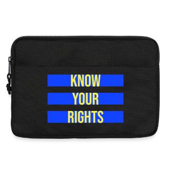 Know Your Rights Activism Justice Freedom - Laptop bag 13" - black - Front