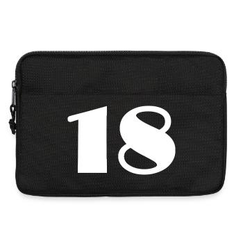 18. 18 ANS. 18e ANNIVERSAIRE. ANNIVERSAIRE 18 ANS. - Sacoche pour ordinateur portable 13 pouces - noir - Devant
