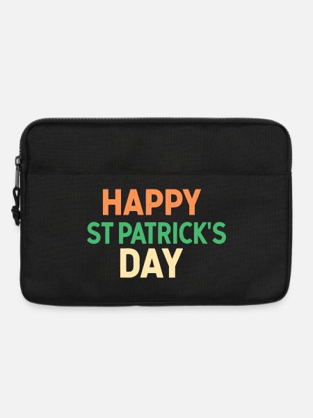 Frohen St. Patrick's Day - Laptoptasche 13" - Schwarz