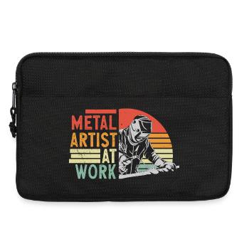Artiste métal au travail - Sacoche pour ordinateur portable 13 pouces - noir - Devant