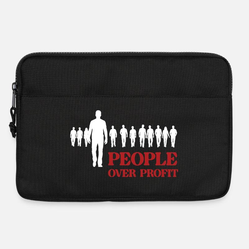 Menschen vor Profit - Laptoptasche 13" - Schwarz