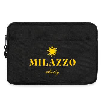 Milazzo Sizilien Sonne - Laptoptasche 13" - Schwarz - Vorne