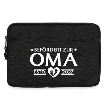 Befördert zur Oma 2027 - Schwangerschaft verkünden - Laptoptasche 13" - Schwarz - Vorne
