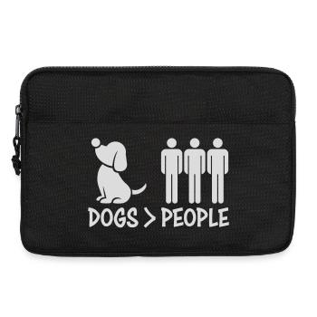 Dogs Over People Dog Funny Antisocial Saying - Laptop bag 13" - black - Front