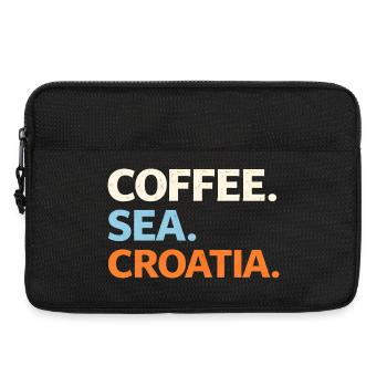 Coffee. Sea. Croatia. - Laptop bag 13" - black - Front