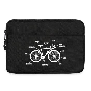 Road Bike Blueprint Road Bike Road Cyclist Design - Laptop bag 13" - black - Front