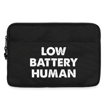 Low Battery Human - Laptoptasche 13" - Schwarz - Vorne