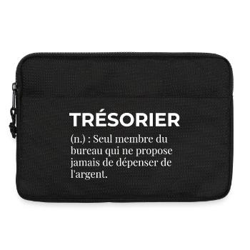 Humour Métier Définition Trésorier - Sacoche pour ordinateur portable 13 pouces - noir - Devant