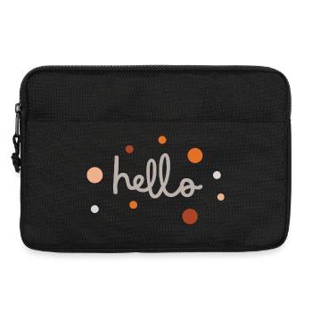 Bonjour mignonne Typographie minimaliste Design esthétique douce - Sacoche pour ordinateur portable 13 pouces - noir - Devant