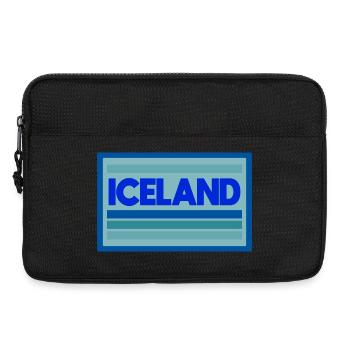 Graphique des bandes bleues islandaises - Sacoche pour ordinateur portable 13 pouces - noir - Devant