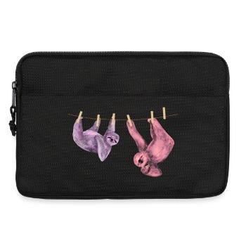 Faultier chillt  lustig Tiermotiv Geschenkidee - Laptoptasche 13" - Schwarz - Vorne