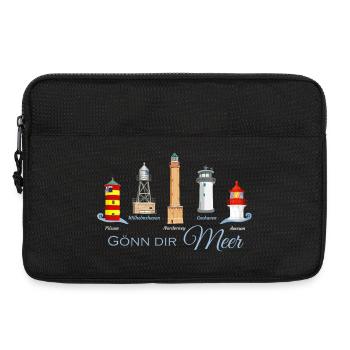 Gönn Dir Meer Leuchtturm Kollektion - Laptoptasche 13" - Schwarz - Vorne