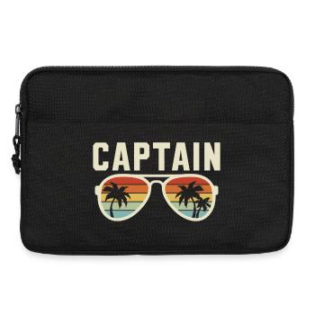 Capitaine Lunettes de soleil Bateau Bateau Navigation Voile - Sacoche pour ordinateur portable 13 pouces - noir - Devant