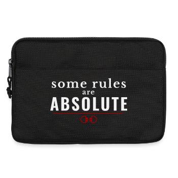 Einige Regeln sind absolut – Protokollkultur - Laptoptasche 13" - Schwarz - Vorne