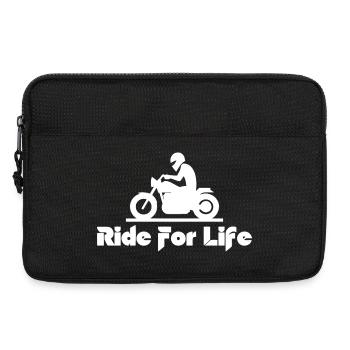 Moto pour la Vie – Silhouette Motarde - Sacoche pour ordinateur portable 13 pouces - noir - Devant