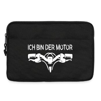 Ich bin der Motor / Fahrrad, Radsport Design - Laptoptasche 13" - Schwarz - Vorne