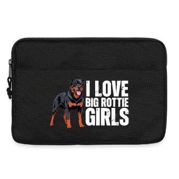 Ich liebe Big Rottie Girls Rottweiler Rottie - Laptoptasche 13" - Schwarz - Vorne