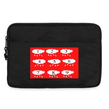 Comptage des moutons - Sacoche pour ordinateur portable 13 pouces - noir - Devant