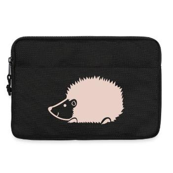 Silhouette de hérisson câlin - Sacoche pour ordinateur portable 13 pouces - noir - Devant