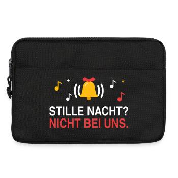 Stille Nacht? Nicht bei uns. Weihnachten laut - Laptoptasche 13" - Schwarz - Vorne