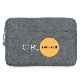 CTRL Yourself - Laptop bag 13" - heather grey - Front