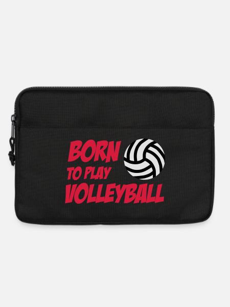 Born to play Volleyball - Laptoptasche 13" - Schwarz