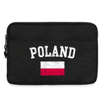 Poland Flag Arch Typography - Laptop bag 13" - black - Front